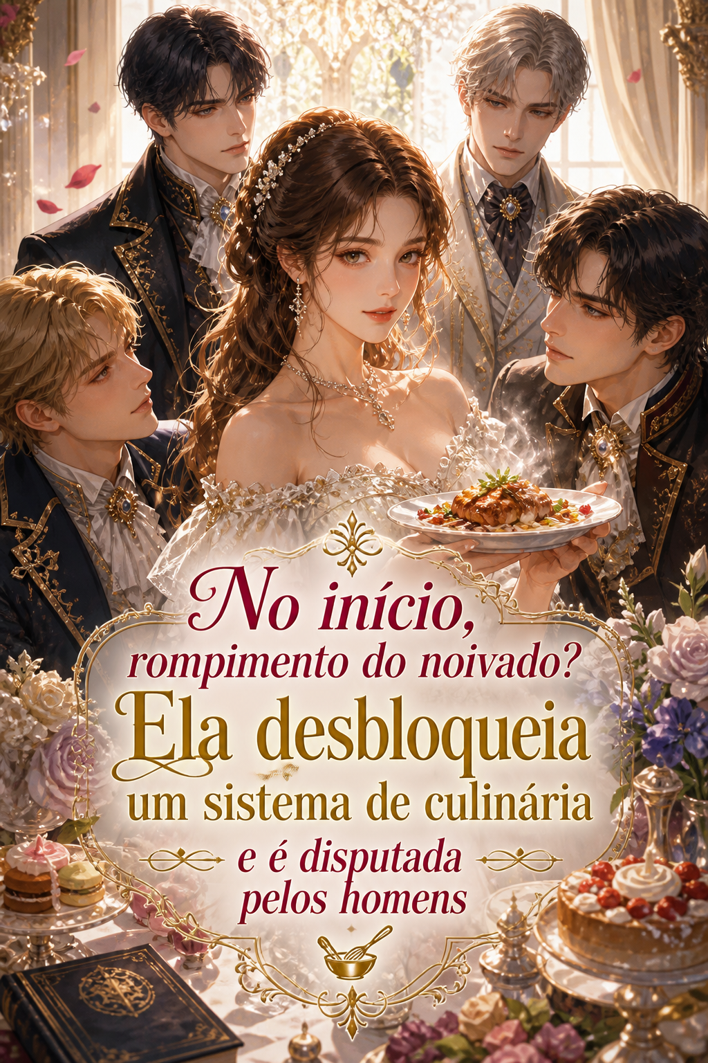 No início, rompimento do noivado? Ela desbloqueia um sistema de culinária e é disputada pelos homens